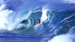 Water waves surfing