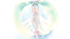 Water white Anime dress anime girls hatsune miku vocaloid 
