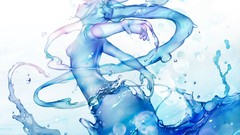 Water white background long hair hatsune miku vocaloid purple 