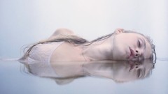 Water white woman reflections blondes