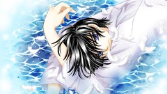 Water wings Anime blue eyes black hair clamp kamui shirou anime 