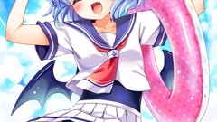 Water wings hats anime girls school uniforms remilia scarlet 