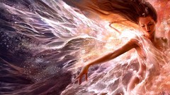 Water woman abstract lingerie fantasy art