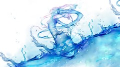 Water woman Anime anime girls artwork 3D girls 3D modeling