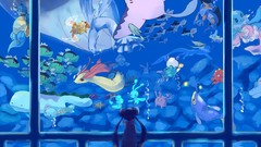 Water woman aquarium Anime swimming Pokemon long hair anime 