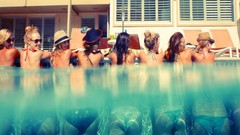 Water woman bikini panties swimming pools