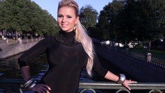 Water woman blondes smiling singers Russians Anna Semenovich