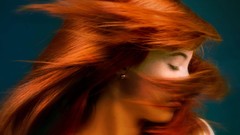 Water woman faces redheads portraits