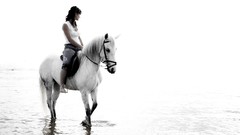 Water woman Horses hungary White Horse Hungarian