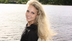 Water woman lakes blondes blue eyes rivers brunettes Emilie 