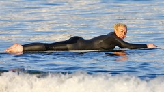 Water woman surfing wet Lindsay Lohan blondes swimsuits