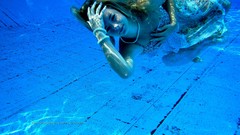 Water woman underwater