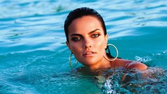 Water woman wet faces swimming brunettes swimming pools Barbara 