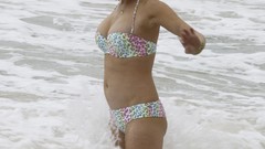 Water woman wet Lindsay Lohan Beaches Actress blondes singers 