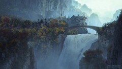 waterfall Movies the lord of the rings Rivendell fantasy art