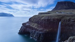Waterfalls cliffs national geographic faroe islands Natural 