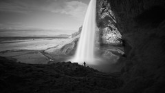 Waterfalls grayscale