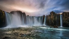 Waterfalls lakes iceland