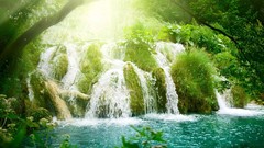 Waterfalls Landscapes nature forests