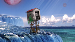 Waterfalls moons Photo manipulation