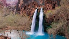 Waterfalls mountain nature