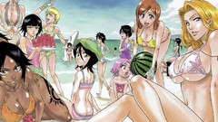 Watermelons anime girls yachiru kusajishi bleach shihouin 