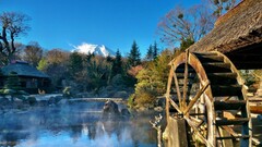 watermills water nature Mountains