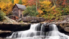 watermills waterfall nature landscape building