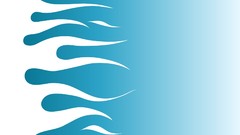 Waves abstract blue minimalistic