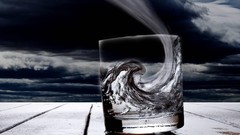 Waves glass digital art