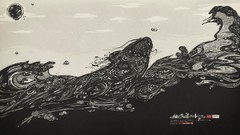 Waves Japanese monochrome