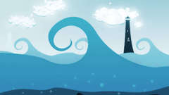 Waves lighthouses drawings
