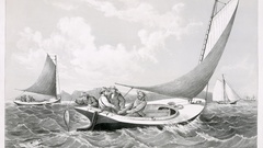 Waves ships trolling grayscale