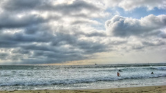 Waves skyscapes Sea Beaches