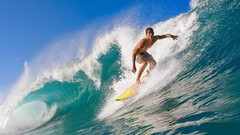 Waves Sports surfers Sea