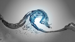 waves water selective coloring liquid digital art