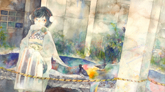 Wayukako kimono watercolor best