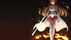 weapon sword anime girls fantasy art fantasy girl standing
