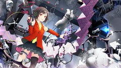 Weapons abstract headphones brown tie red eyes stockings skirts 