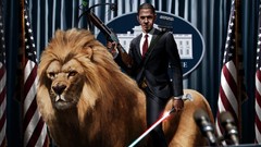 Weapons American Flag Lions Barack Obama Presidents Presidents 