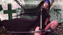 Weapons Anime anime girls blue eyes black rock shooter 