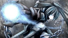 Weapons Anime anime girls blue eyes black rock shooter black 