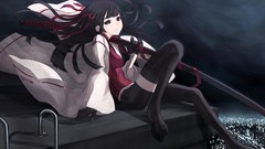 Weapons Anime anime girls skyscapes detached sleeves Japanese 