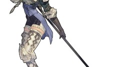 Weapons Anime armor stockings blondes anime girls standing 