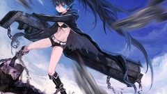 Weapons Anime black rock shooter black hair