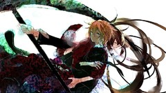 Weapons Anime blondes anime girls scythe brunettes pandora 