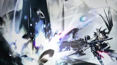 Weapons anime girls blue eyes black hair original characters