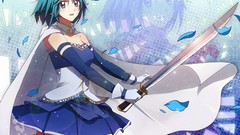 Weapons anime girls mahou shoujo madoka magica miki sayaka capes