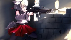 Weapons anime girls touhou inubashiri momiji video games tokin 