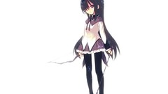 Weapons anime girls uniforms bangs akemi homura
